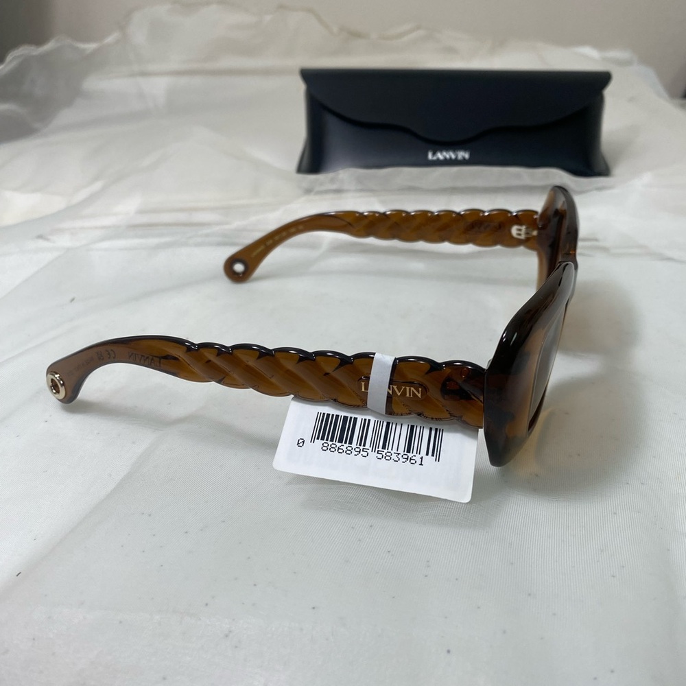 LANVIN Amber Brown Designer summer Sunglasses ๐ - Picture 3 of 9